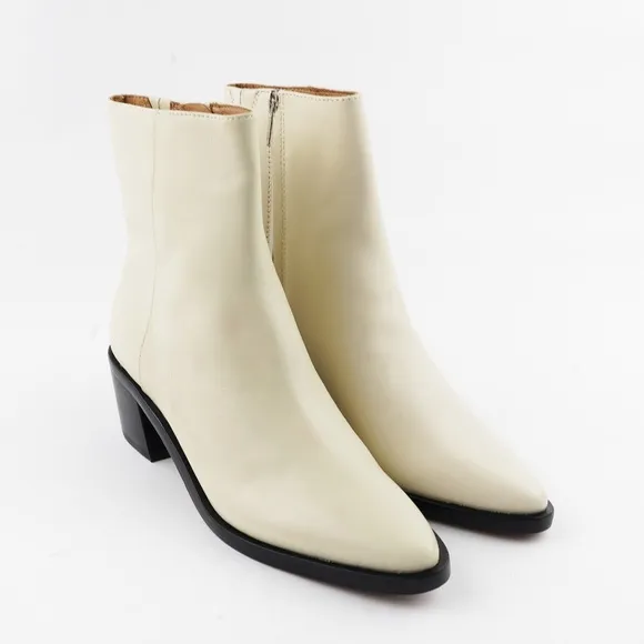 MADEWELL Size 6 The Darcy Ankle Boot in Pale Parchment