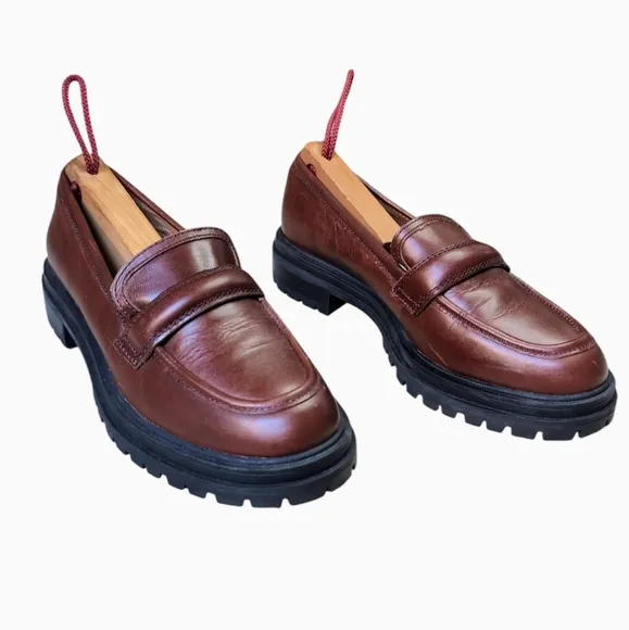 Madewell The Bradley Lugsole Loafers Women's Size 8 Brown Leather Women's Size 8