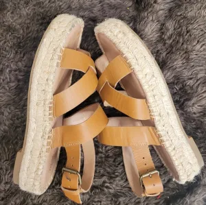 Madewell The Julie Espadrille Sandal Womens Size 5.5 Leather