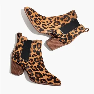 madewell | The Regan Boot in Leopard Calf Hair