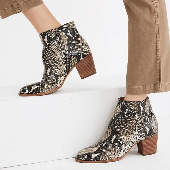 Madewell The Rosie Ankle Boots in Moonstone Multi Size 5.5M