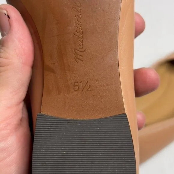 Madewell Womens $110 The April Ballet Flat Warm Sand Size 5.5 NR850