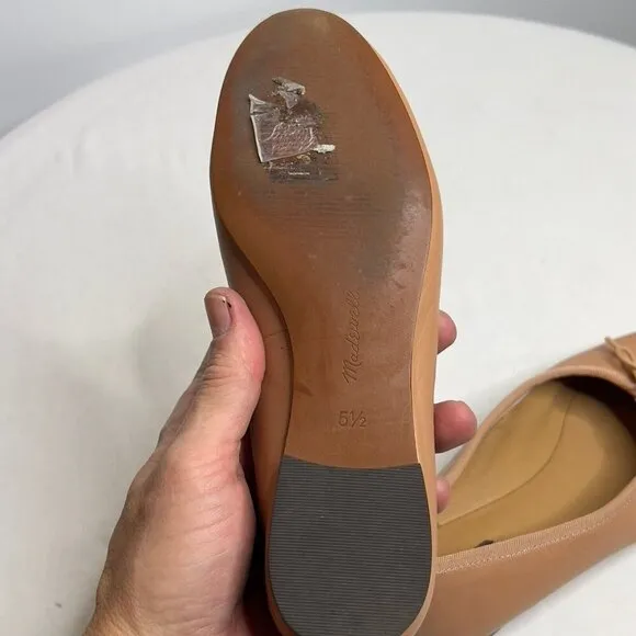 Madewell Womens $110 The April Ballet Flat Warm Sand Size 5.5 NR850