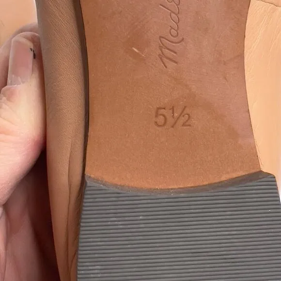 Madewell Womens $110 The April Ballet Flat Warm Sand Size 5.5 NR850