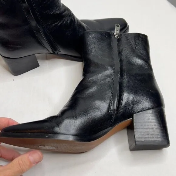 Madewell Womens $198 The Ardin Ankle Boot Black Size 6 NR816