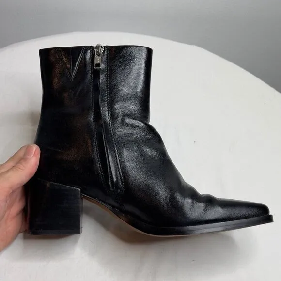 Madewell Womens $198 The Ardin Ankle Boot Black Size 6 NR816