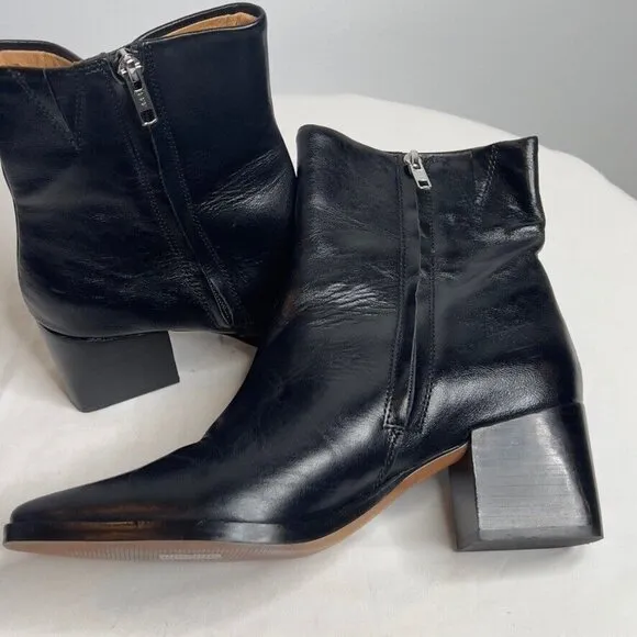 Madewell Womens $198 The Ardin Ankle Boot Black Size 9 NR816