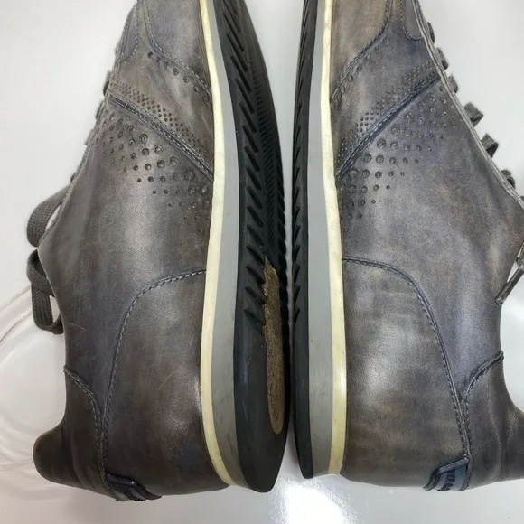 Magnanni Cristian Grey Leather Lace Up Sneakers 15745 Mens Size 10