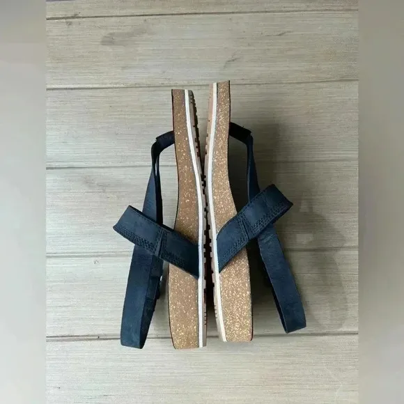 MALIBU WAVES THONG BLACK WOMAN’S Sz 9 SANDALS