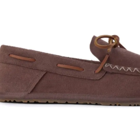 Manitobah Mukluks Sherling Lined Cabin Loafers Slippers Brown Size 9 Loungewear