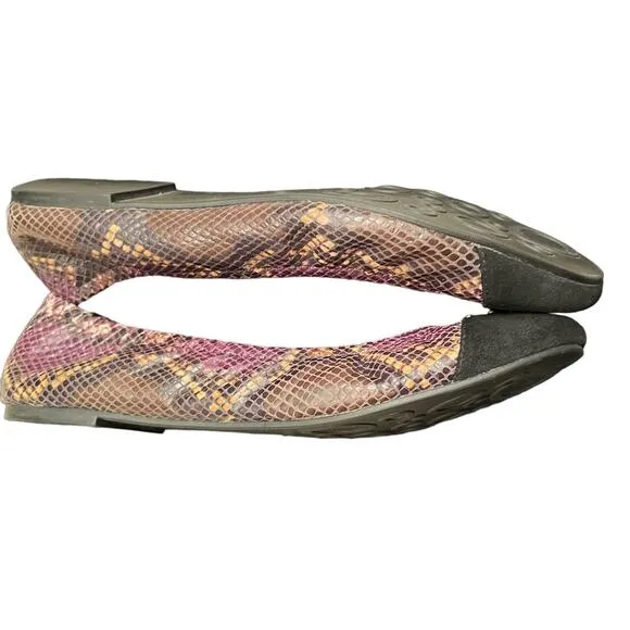 Marc by Marc Jacobs Flats size 10 Purple Snake Skin Leather Black Suede Toe