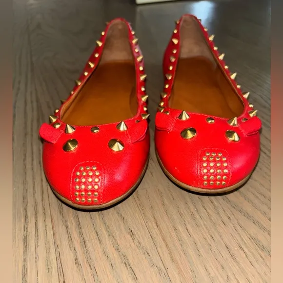 Marc by Marc Jacobs Mouse Nappa Ballerina Flat in Red women’s size 6 37