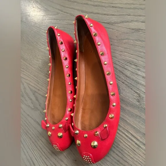 Marc by Marc Jacobs Mouse Nappa Ballerina Flat in Red women’s size 6 37