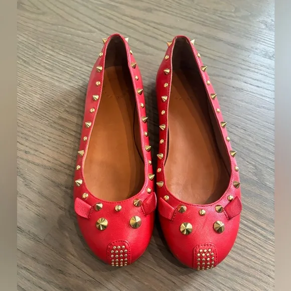 Marc by Marc Jacobs Mouse Nappa Ballerina Flat in Red women’s size 6 37