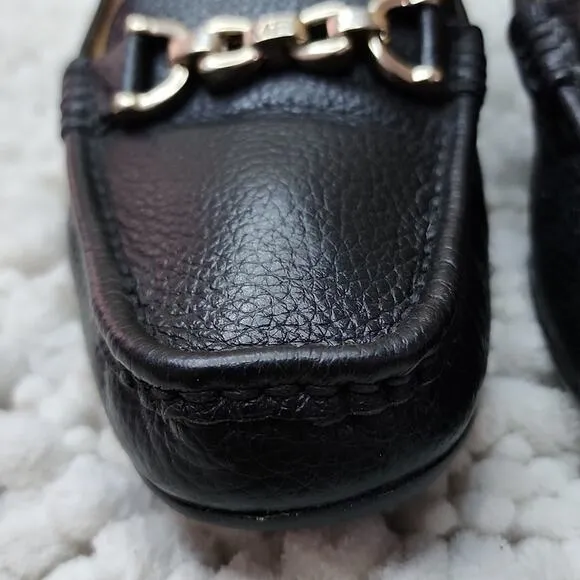 MARC FISHER BLACK PEBBLED LEATHER LADIES SIZE 5.5 WITH HORSEBIT  VERY GUC 🔥 🥵