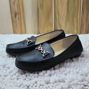MARC FISHER BLACK PEBBLED LEATHER LADIES SIZE 5.5 WITH HORSEBIT  VERY GUC 🔥 🥵