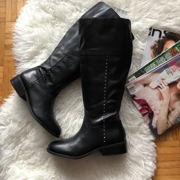 MARC FISHER Galaya Wide Calf Studded Boots
