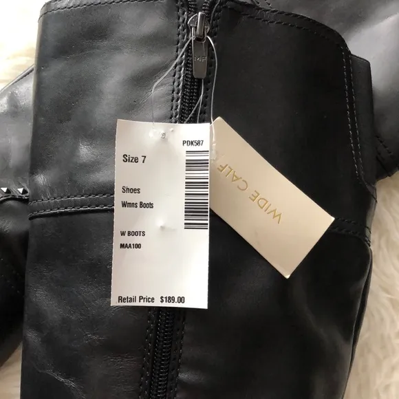 MARC FISHER Galaya Wide Calf Studded Boots