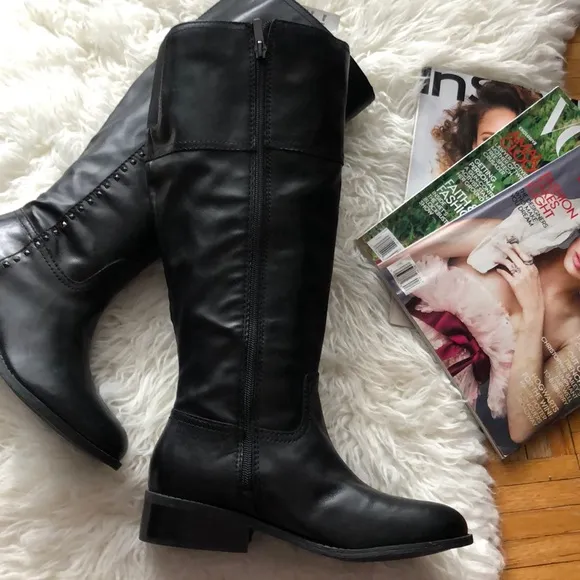 MARC FISHER Galaya Wide Calf Studded Boots