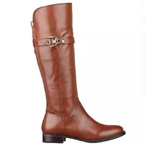 Marc Fisher Leather Wide Calf Taite Riding Boots Ladies Size 7.5 Carmel Color
