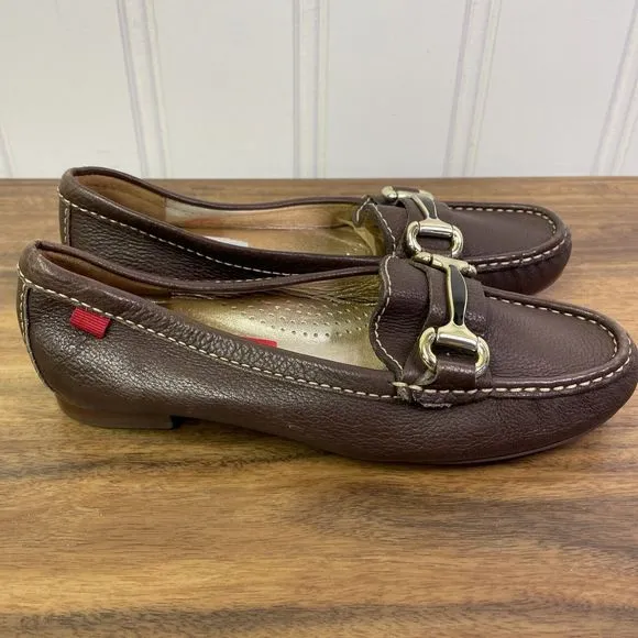 MARC JOSEPH NEW YORK Women's Grand St Leather‎ Bit Loafers Brown Size 6