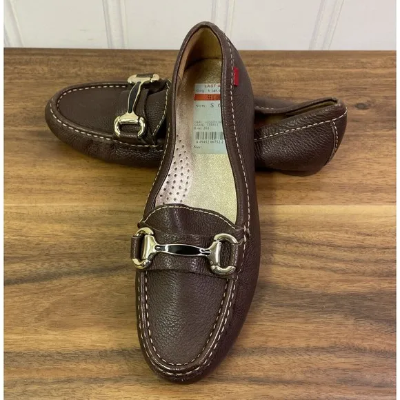 MARC JOSEPH NEW YORK Women's Grand St Leather‎ Bit Loafers Brown Size 6