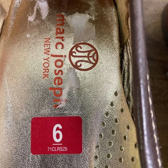 MARC JOSEPH NEW YORK Women's Grand St Leather‎ Bit Loafers Brown Size 6