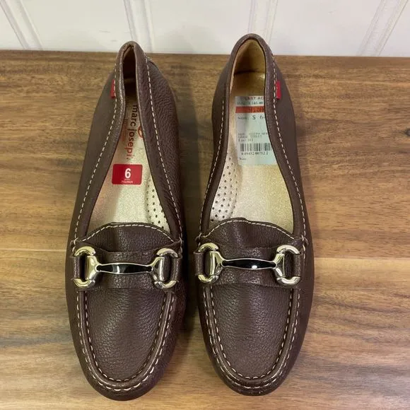 MARC JOSEPH NEW YORK Women's Grand St Leather‎ Bit Loafers Brown Size 6