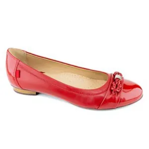 Marc Joseph Park Avenue Dress Flats Ballet Shoes Red Leather