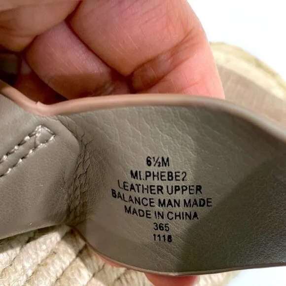 Marc Fischer Phebe 2 Espadrilles Beige Size 6.5
