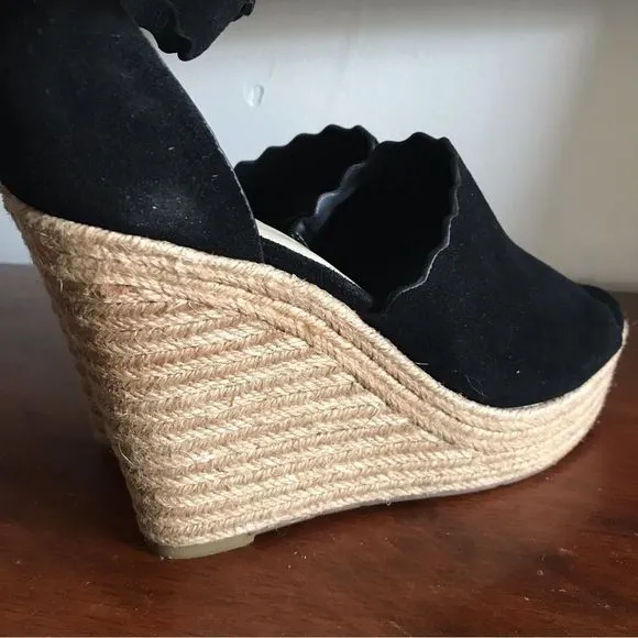 Marc Fisher Leather Wedge Espadrilles