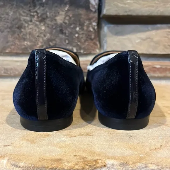 Margaux Midnight Navy Velvet Loafer