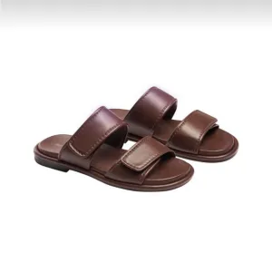 Mari Giudicelli Hugo Sandal brown leather sandal size 38