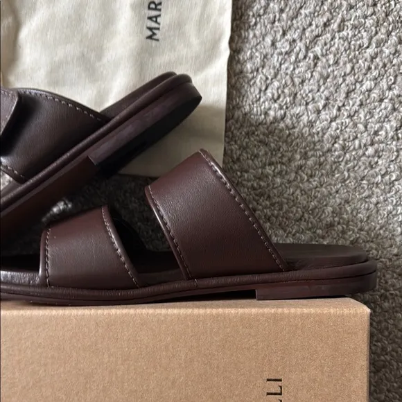 Mari Giudicelli Hugo Sandal brown leather sandal size 38
