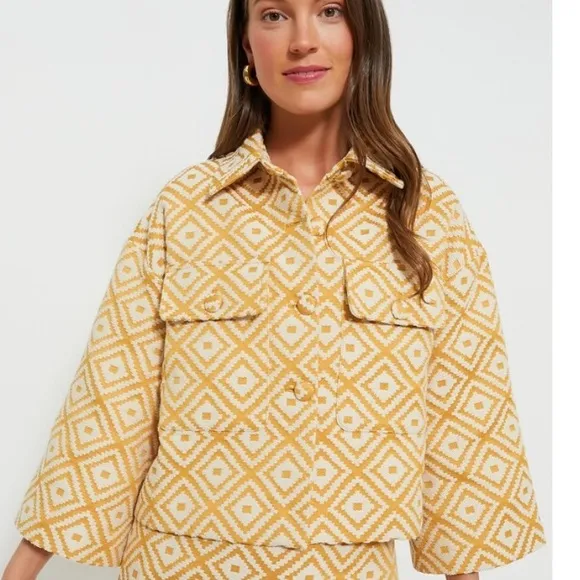 Marigold Tweed Clara Shirt Jacket