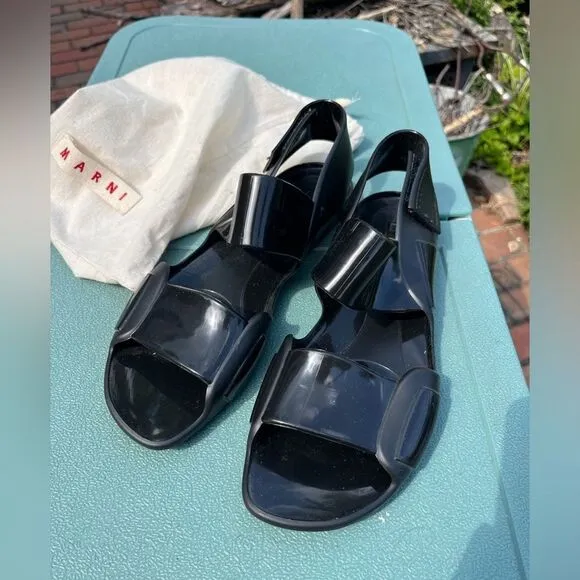 Marni Jelly Velcro Strap Sandals NIB
