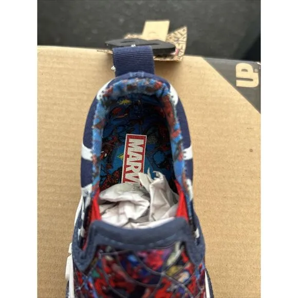 Marvel Spider-Man Slip On Sneakers Size 5C NEW In Box, GROUND UP‎ Blue/Red