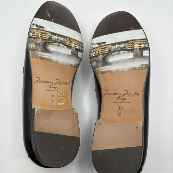Massimo‎ Matteo Men's Ponte Vecchio Penny Loafers Black Size 9.5 New