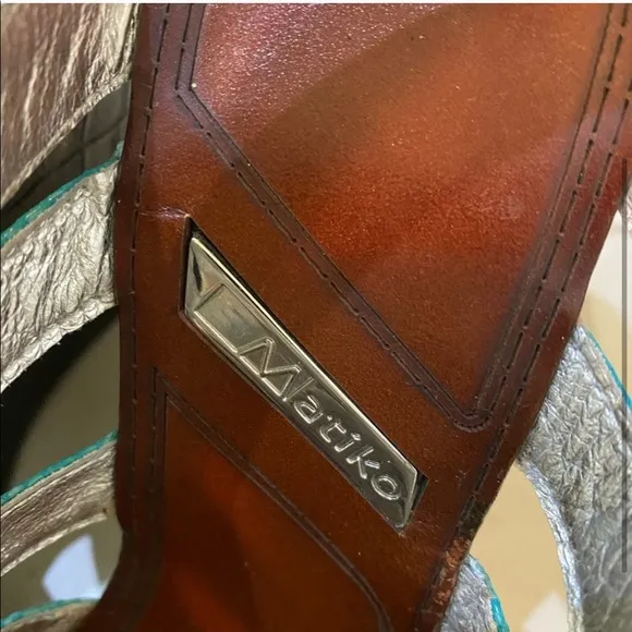 Matiko Blue Leather Espadrilles