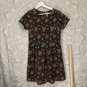 Matilda Jane Brown Dress with Colorful Paisley Pattern