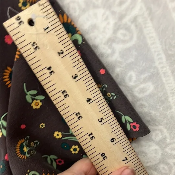 Matilda Jane Brown Dress with Colorful Paisley Pattern