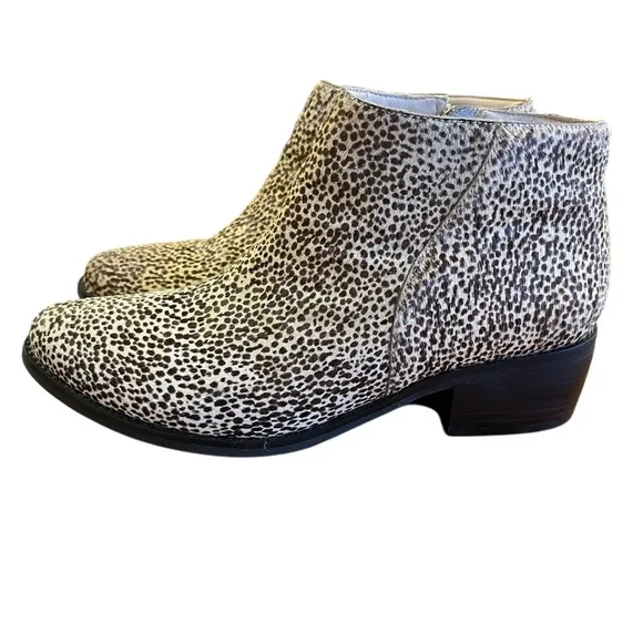 MATISSE Animal Print Calf Hair Billie Boots Bootie 8 Tan Black Western Cowgirl