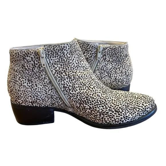 MATISSE Animal Print Calf Hair Billie Boots Bootie 8 Tan Black Western Cowgirl