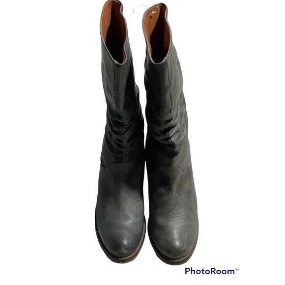 Matisse Women's Size 9 M Tell It Slouch Leather Boots Gray Blue Made in Spain