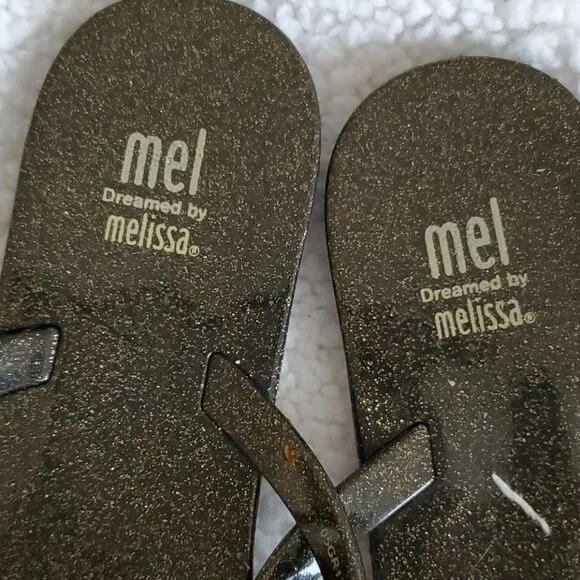 MEL by MELISSA black jelly thong sandals