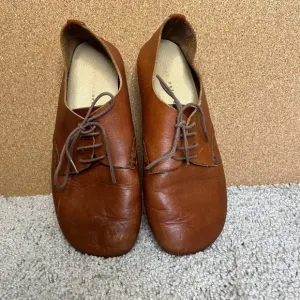 Men womens unizex barefoot loafers natural foot shape leather shoes lace up