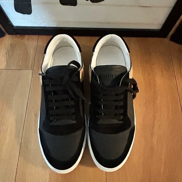 Men's Black and Tan Sneakers