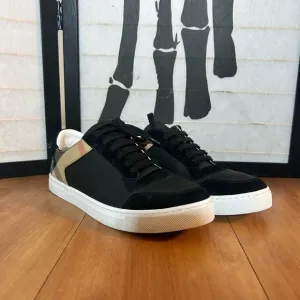 Men's Black and Tan Sneakers