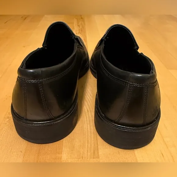 Men's ECCO 'Illinois' Black Leather Bicycle Toe Loafers Size US 12-12.5 EUR 46