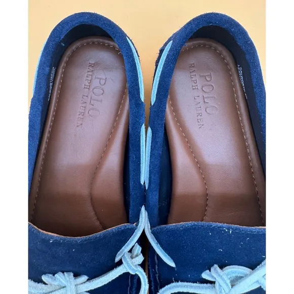 Men's Polo Ralph Lauren Kalworth Leather Loafers Size: 8 Blue